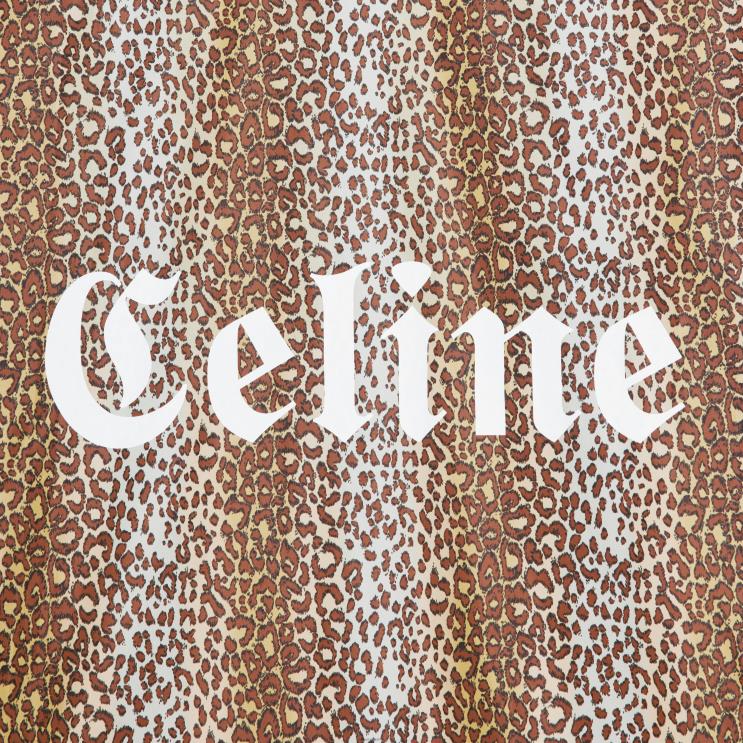 CELINE Leopard Long Coach Jacket in Nylon R0ZNN1852