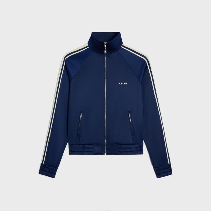 CELINE Navy/Off White Tracksuit Jacket in Vintage Double Jersey R0ZNN1808