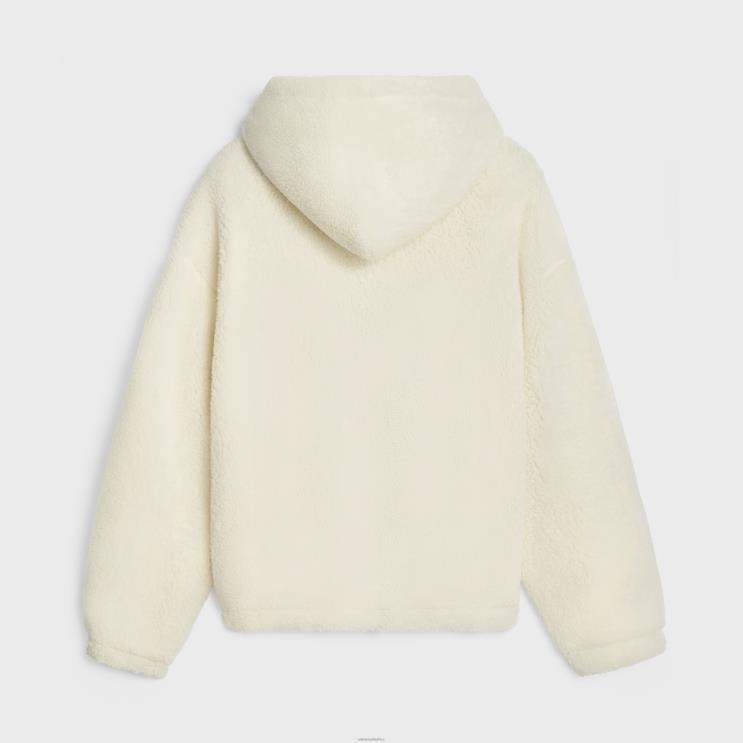 CELINE Off White/Black Jacket in Fleece R0ZNN1805