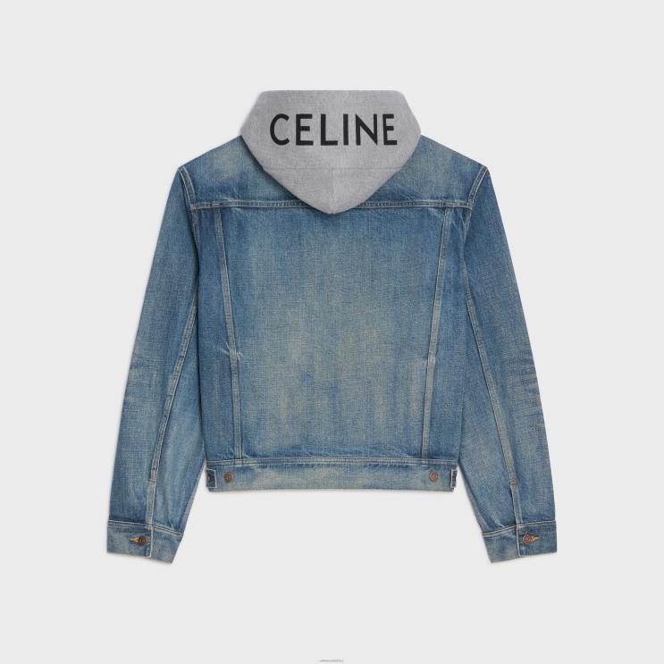 CELINE Union Wash Trucker Jacket in Denim R0ZNN1856