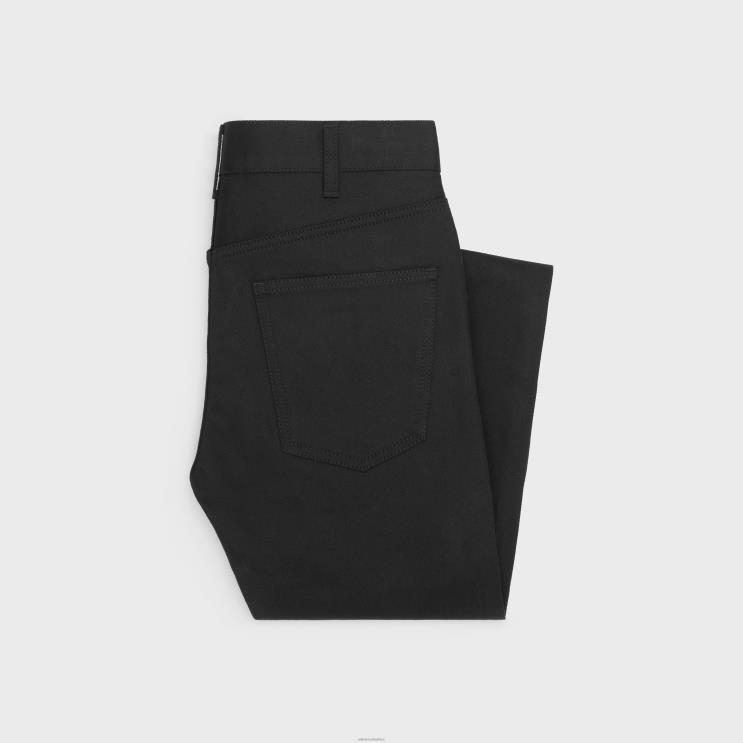 CELINE Vintage Pure Black Skinny Jeans in Denim R0ZNN2000