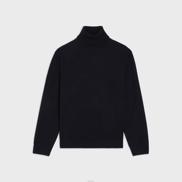 CELINE Black Turtleneck Sweater in Heritage Cashmere R0ZNN1975