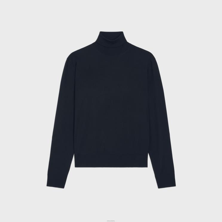 CELINE Black Turtleneck Sweater in Iconic Merinos R0ZNN1974