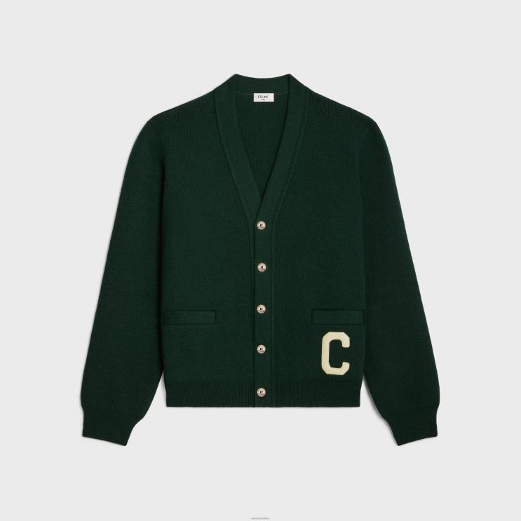 CELINE Forest Paris Cardigan in Wool R0ZNN1793