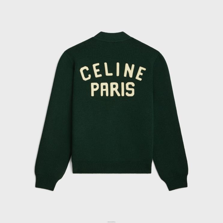 CELINE Forest Paris Cardigan in Wool R0ZNN1793