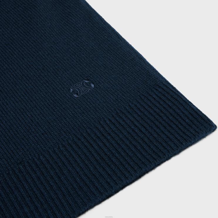 CELINE Navy Crew Neck Sweater in Scottish Cashmere R0ZNN1968