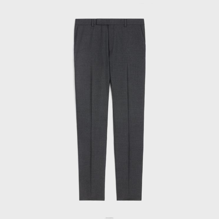 CELINE Anthracite Classic Pants in Lightweight Wool R0ZNN1906