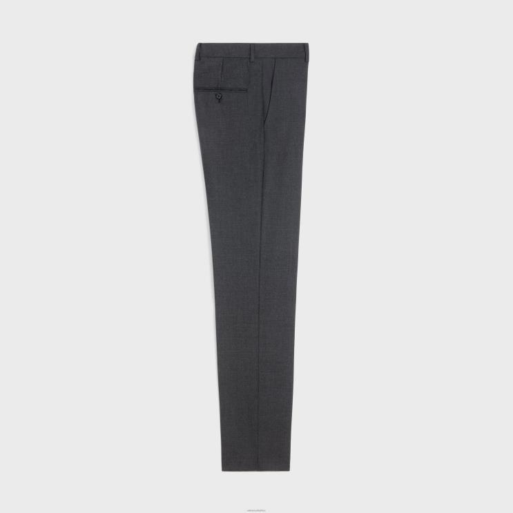 CELINE Anthracite Classic Pants in Lightweight Wool R0ZNN1906
