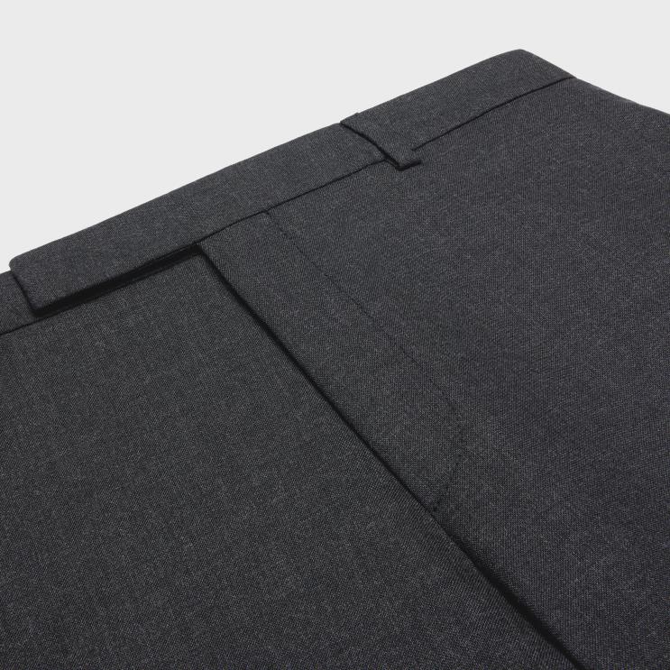 CELINE Anthracite Classic Pants in Lightweight Wool R0ZNN1906