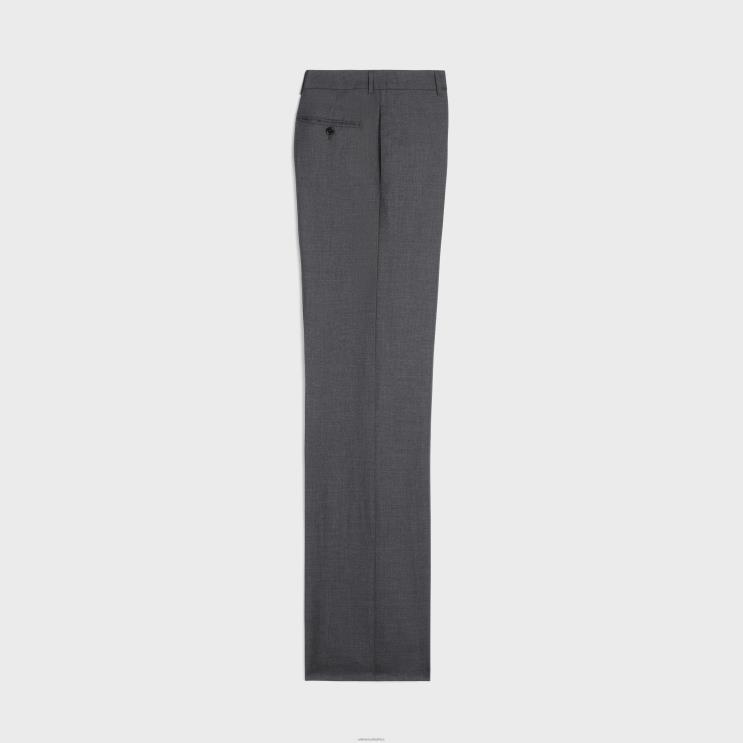 CELINE Anthracite Straight Pants in Cashmere Cloth R0ZNN1892