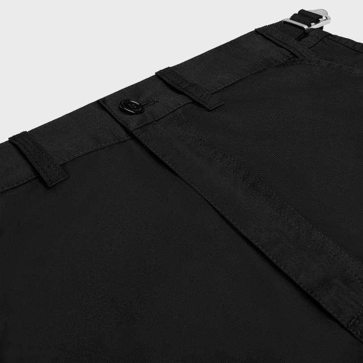 CELINE Black Cargo Pants in Cotton Linen R0ZNN1823