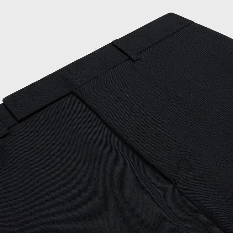 CELINE Black Classic Pants in Wool Gabardine R0ZNN1898