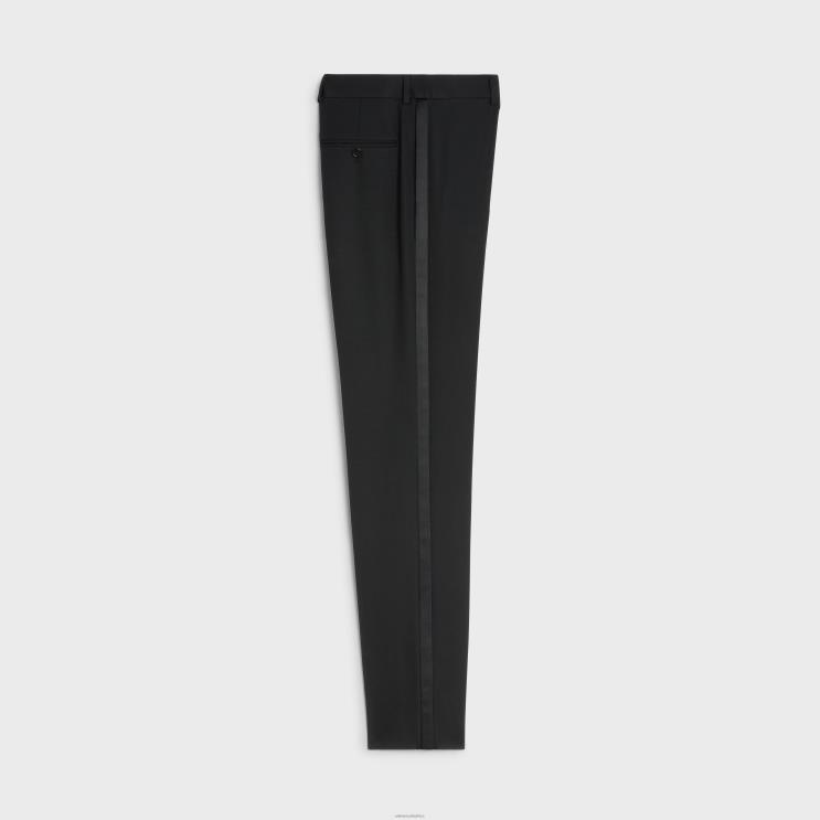 CELINE Black Classic Tux Pants in Grain De Poudre R0ZNN1897
