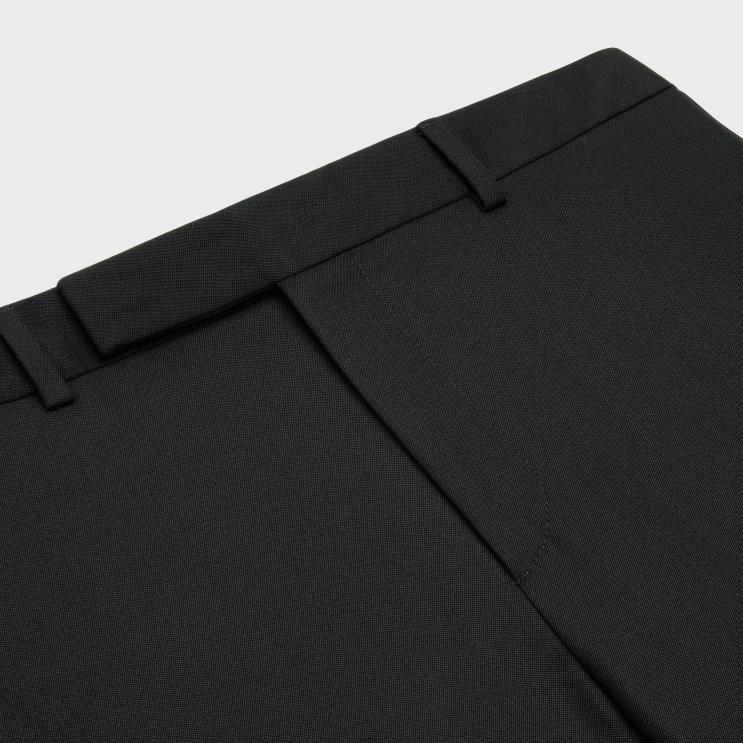 CELINE Black Classic Tux Pants in Grain De Poudre R0ZNN1897