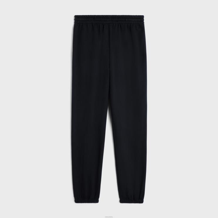 CELINE Black/White 16 Track Pants in Cotton Fleece R0ZNN1825