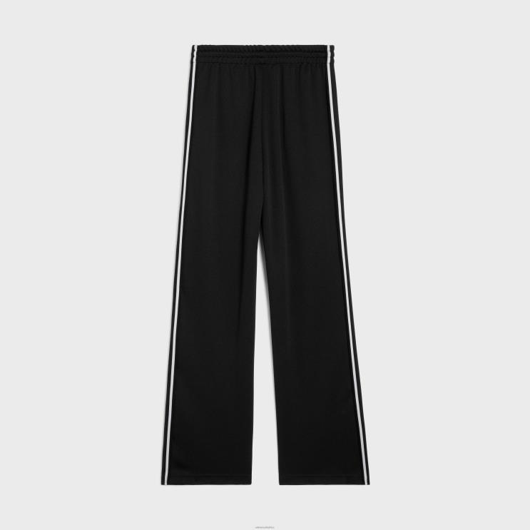 CELINE Black/White Tracksuit Pants in Double Face Jersey R0ZNN2014