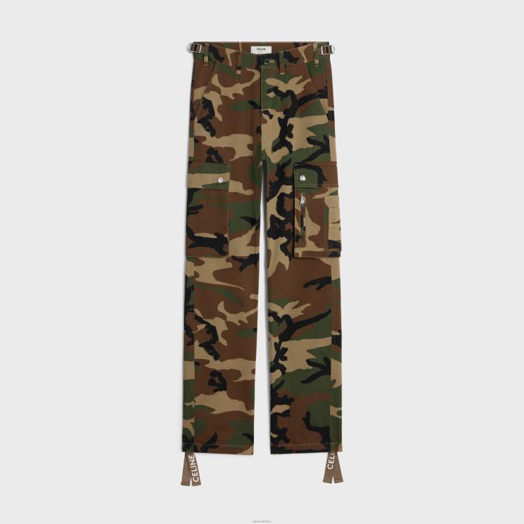 CELINE Camouflage Cargo Pants in Cotton R0ZNN1824