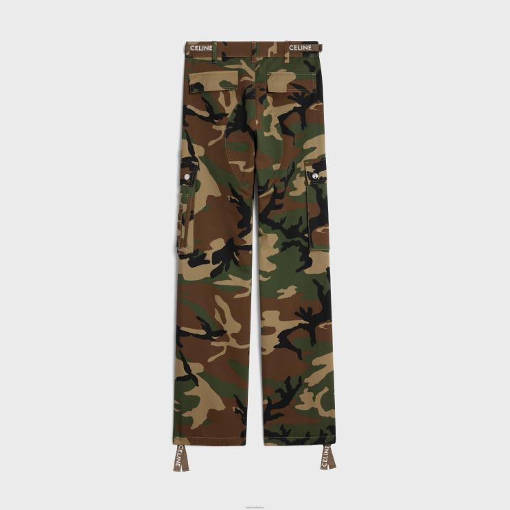 CELINE Camouflage Cargo Pants in Cotton R0ZNN1824