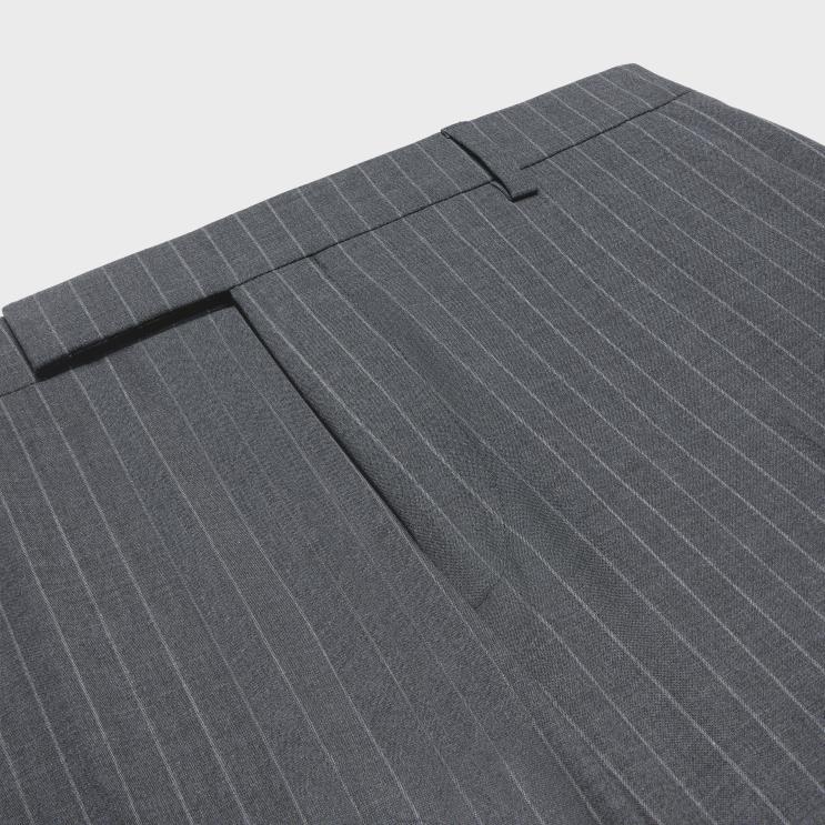 CELINE Gris/Craie Classic Pants in Striped Wool R0ZNN1907