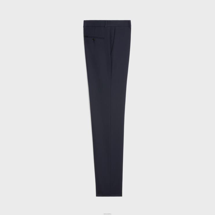 CELINE Navy Classic Pants in Wool Gabardine R0ZNN1899
