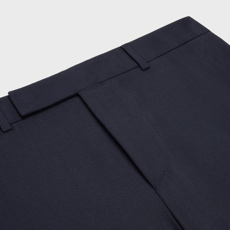 CELINE Navy Classic Pants in Wool Gabardine R0ZNN1899