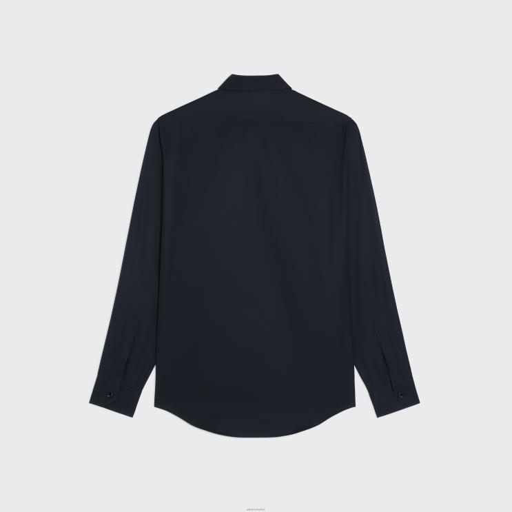 CELINE Black Loose Shirt in Cotton Poplin R0ZNN1912