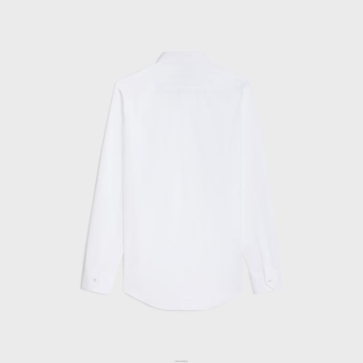 CELINE White Loose Shirt in Cotton Poplin R0ZNN1799