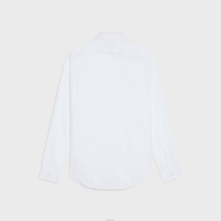 CELINE White Loose Shirt in Cotton Poplin R0ZNN1916