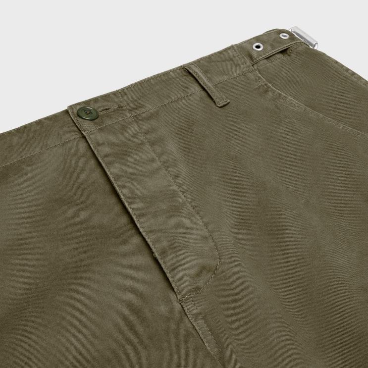CELINE Army Green Shorts With Straps in Cotton R0ZNN2023