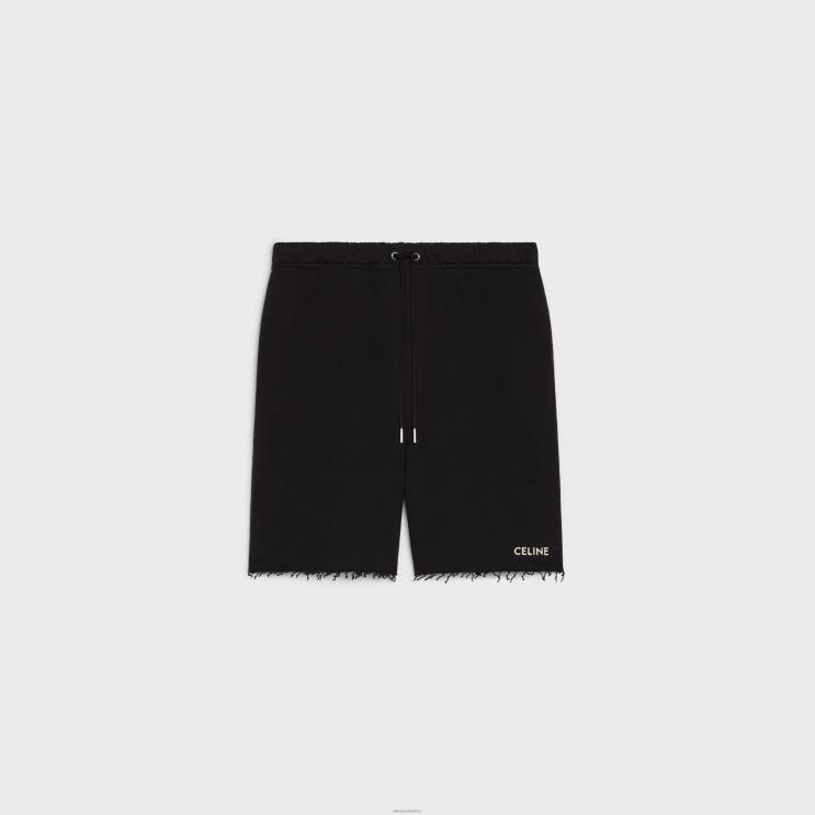 CELINE Black/White Shorts in Cotton Fleece R0ZNN2025