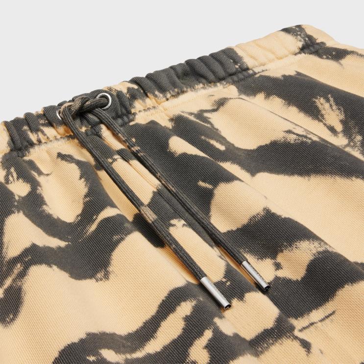 CELINE Grey/Beige/Black Shorts in Tie-Dye Cotton Fleece R0ZNN2026