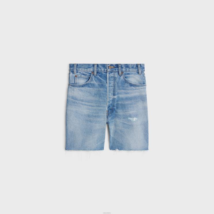 CELINE Zuma Wash Wesley Shorts in Denim R0ZNN2008