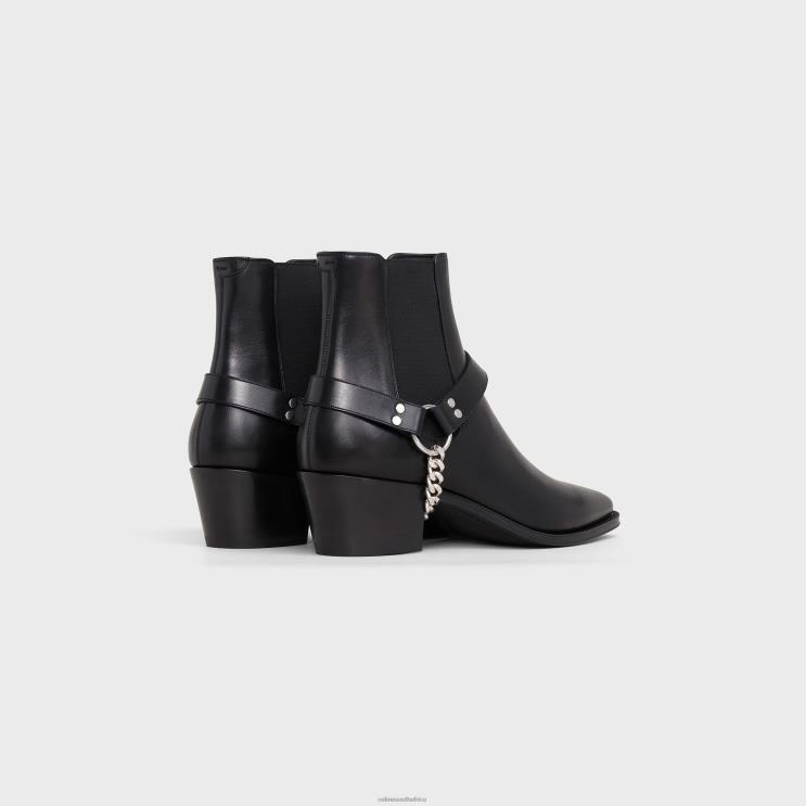 CELINE Black Camargue Biker Chelsea Boot in Calfskin R0ZNN2059