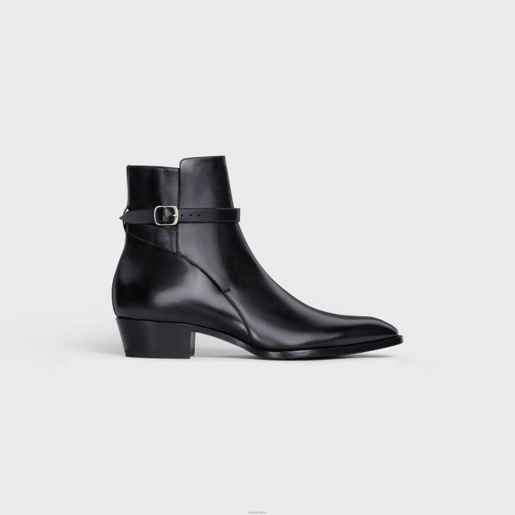 CELINE Black Drugstore Jodhpur Boot in Shiny Calfskin R0ZNN2063
