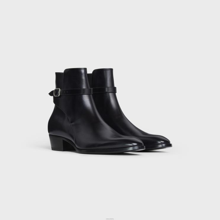 CELINE Black Drugstore Jodhpur Boot in Shiny Calfskin R0ZNN2063