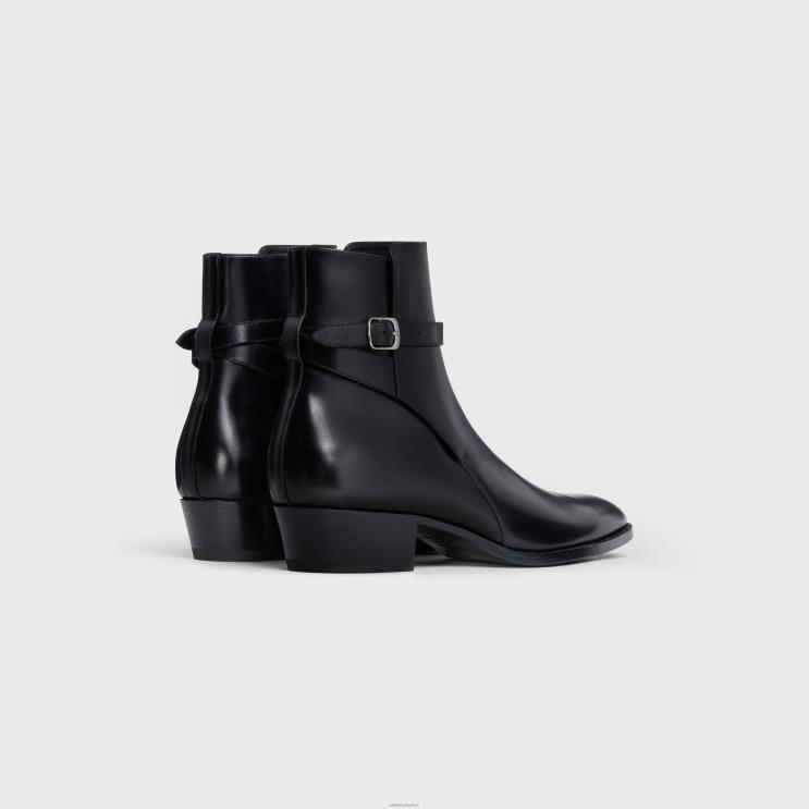 CELINE Black Drugstore Jodhpur Boot in Shiny Calfskin R0ZNN2063