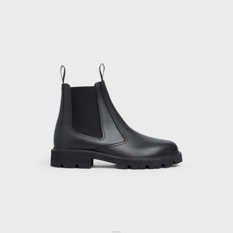 CELINE Black Margaret Chelsea Boot in Shiny Bull R0ZNN2064