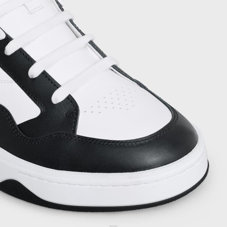 CELINE Optic White/Black Trainer Ct-06 High Top Sneaker in Calfskin R0ZNN2048