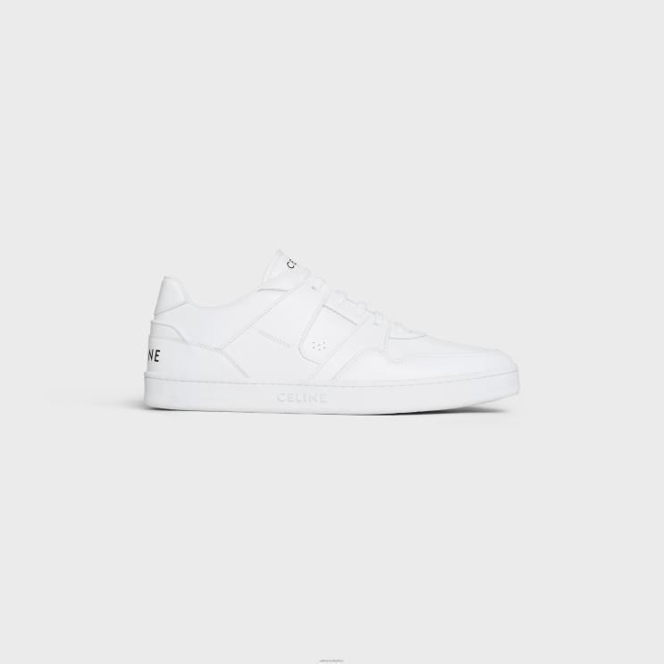CELINE Optic White Ct-04 Trainer Low Lace-Up Sneaker in Calfskin R0ZNN2047