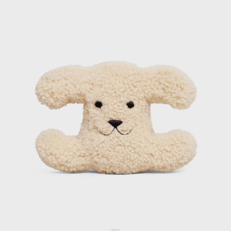 CELINE Beige Triomphe Soft Toy in Shearling R0ZNN1705