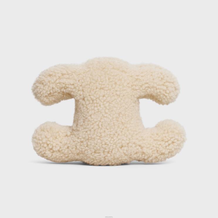 CELINE Beige Triomphe Soft Toy in Shearling R0ZNN1705