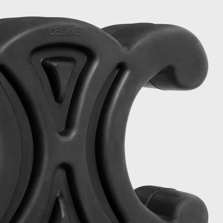 CELINE Black Small Triomphe Dog Toy in Rubber R0ZNN1704