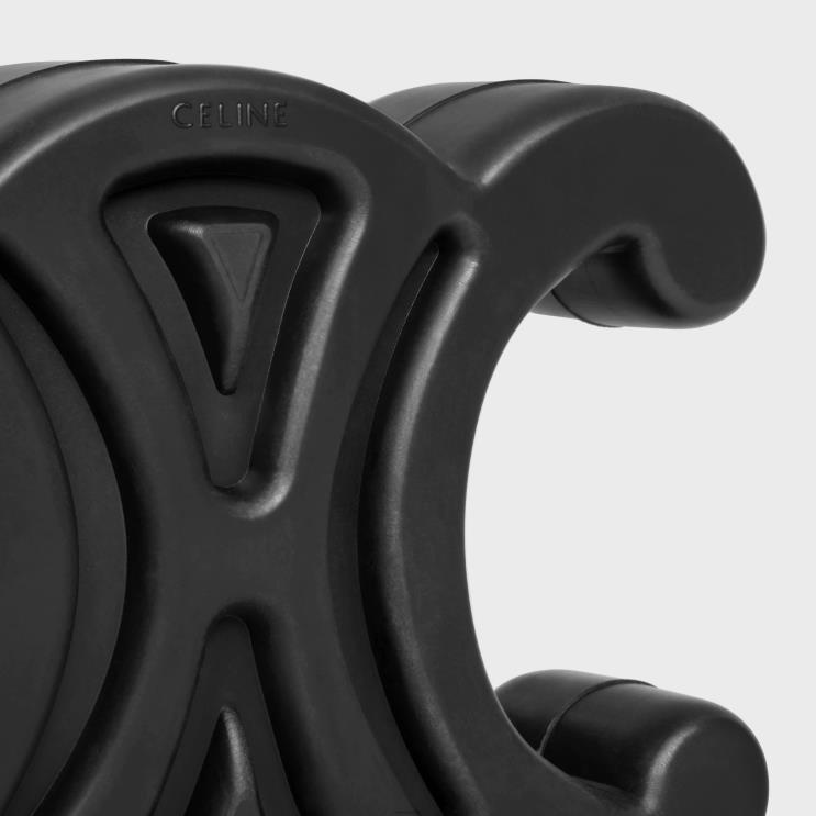 CELINE Black Triomphe Dog Toy in Rubber R0ZNN1703