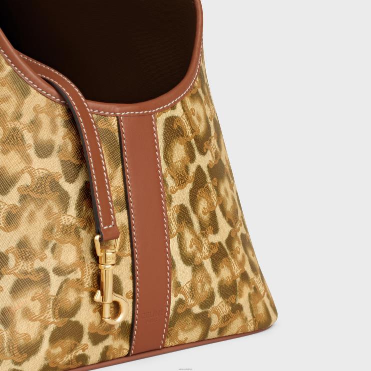 CELINE Leopard Dog Cabas in Triomphe Canvas With Print & Calfskin R0ZNN1699