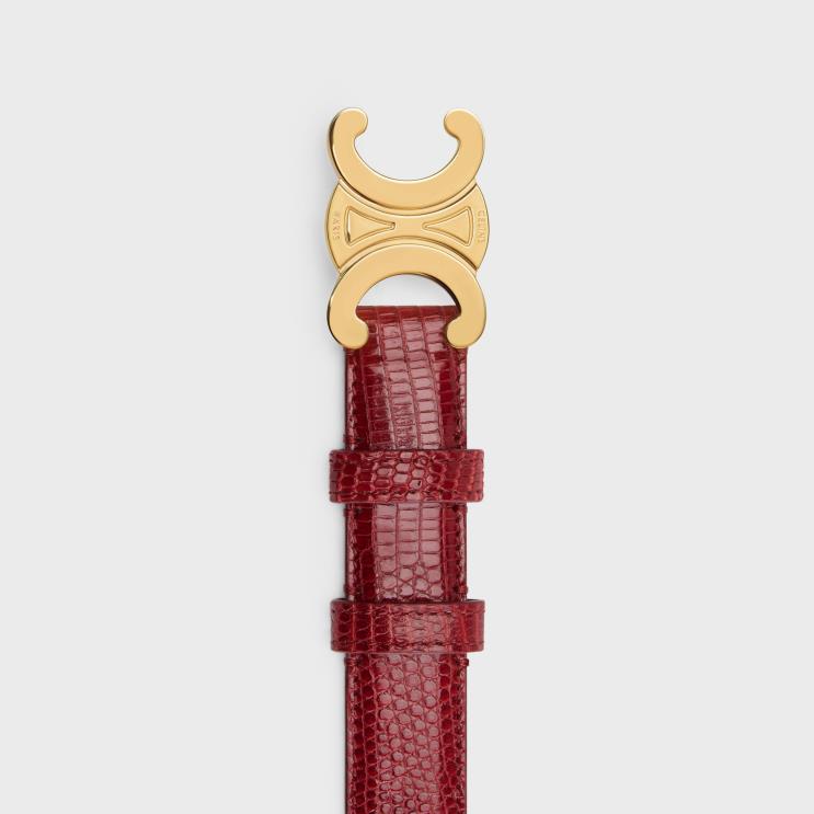 CELINE Ruby Medium Triomphe Belt in Lizard R0ZNN1022