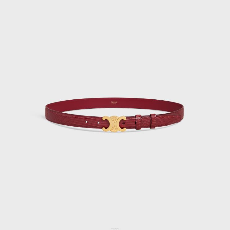 CELINE Ruby Medium Triomphe Belt in Lizard R0ZNN1022