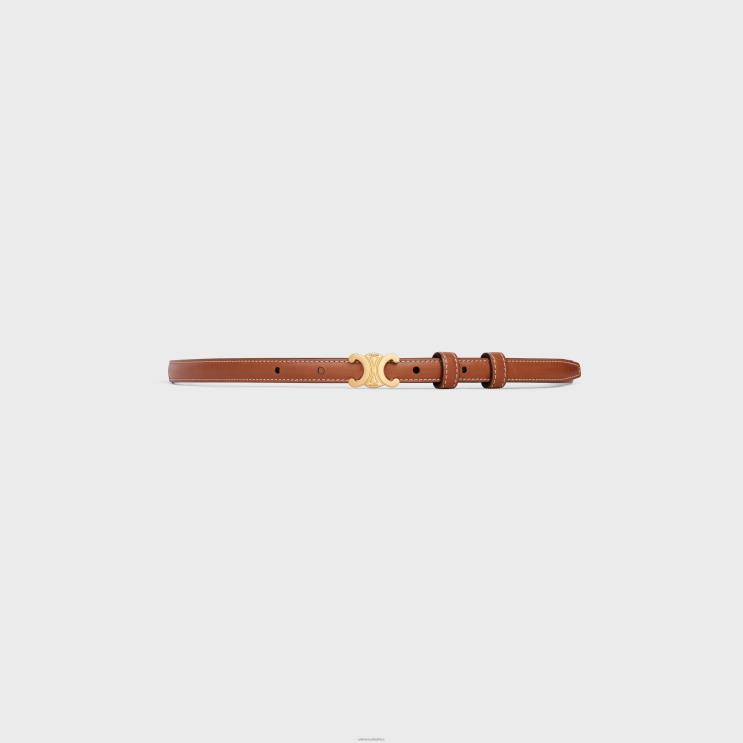 CELINE Tan Teen Triomphe Belt in Natural Calfskin R0ZNN1081