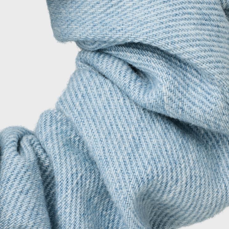 CELINE Gold/Blue Scrunchy Denim in Cotton & Brass With Gold Finish R0ZNN1234