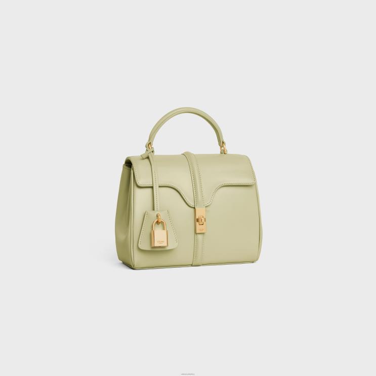CELINE Almond Green Mini 16 in Satinated Calfskin R0ZNN136