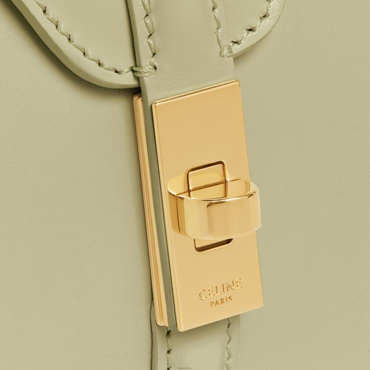CELINE Almond Green Mini 16 in Satinated Calfskin R0ZNN136